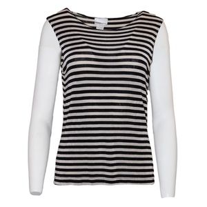Sleeveless Striped Black & White
